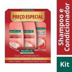 Kit 2 Shampoo + 1 Condicionador Palmolive Óleo Surpreendente 350ml