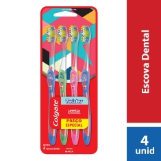 Escova Dental Twister Colgate 4un.
