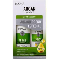 Kit Shampoo + Condicionador Argan Infusion Liso e Sedoso Inoar 500+250ml
