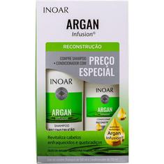 Kit Shampoo + Condicionador Argan Infusion Reconstrução Inoar 500+250ml