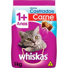 Alimento Para Gatos Castrados Sabor Carne Whiskas 1kg