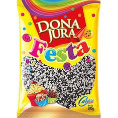 Confeito Branco e Preto Cacau Foods 500g