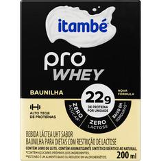 Bebida Láctea sabor Baunilha Pro Whey Itambé 200ml