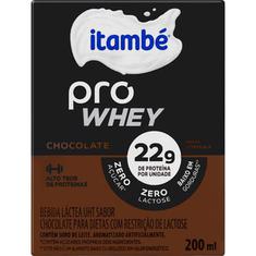 Bebida Láctea sabor Chocolate Pro Whey Itambé 200ml