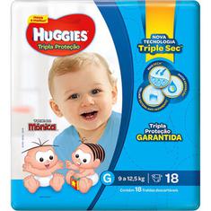 Fraldas Tripla Proteção Jumbo G Huggies 18un.