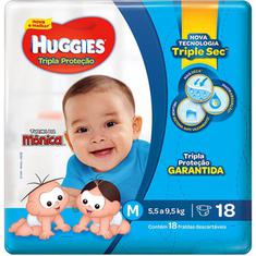 Fraldas Tripla Proteção Jumbo M Huggies 18un.