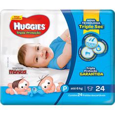 Fraldas Tripla Proteção Jumbo P Huggies 24un.