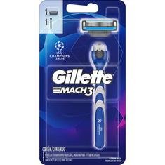 Aparelho Recarregável + Carga para Barbear UEFA Gillette Mach3