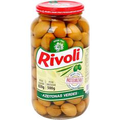 Azeitona Verde com Caroço Rivoli Vidro 500g