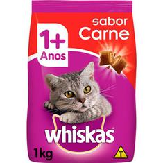 Ração para Gatos sabor Carne Whiskas 1kg