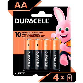 Pilha Alcalina AA Duracell 4un.
