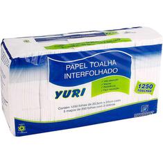Papel Toalha Interfolhado Yuri 2 Dobras 1250 Unidades