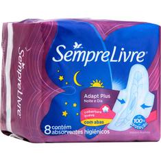 Absorvente Sempre Livre Noturno com Abas 8un