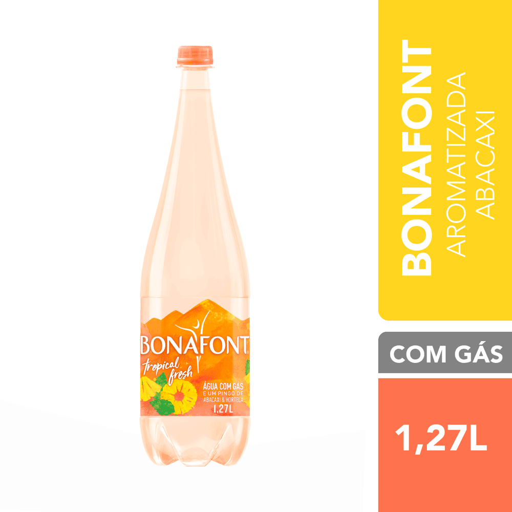 Água Mineral com Gás Tropical Fresh Bonafont 1,27L