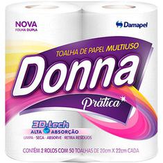 Toalha de Papel Folha Dupla Donna c/ 2un.