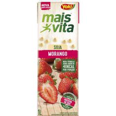 Bebida de Soja Mais Vita Sabor Morango Yoki 1L