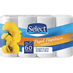 Papel Higiênico Select Folha Simples 08X60m