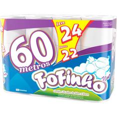 Papel Higiênico Fofinho Folha Simples L24P22 60m