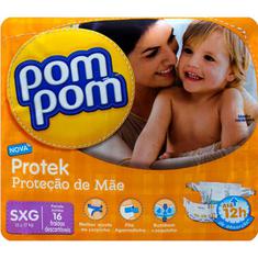 Fralda Pom Pom Protek Baby Jumbo Tam. SXG 16 un.