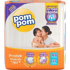 Fralda Pom Pom Protek Baby Jumbo Tam. XG 22 un.