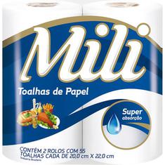 Papel Toalha Mili 2 Unidades