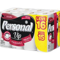 Papel Higiênico Personal Vip Folha Dupla L16 P15X30m
