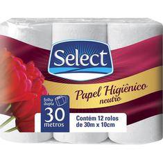 Papel Higiênico Select Folha Dupla Neutro 12X30m