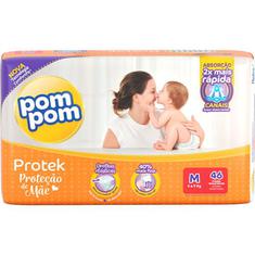 Fralda Pom Pom Protek Baby Hiper Tam. M 46 un.