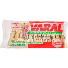 Predendor de Roupa Madeira Varal 12un
