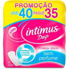 Protetor Diário Intimus Days sem Perfume L40P35un