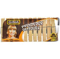 Prendedor de Roupa Gina Madeira 1901 12un