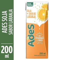 Bebida de Soja Sabor Laranja Ades 200ml