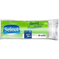 Saco para Lixo Banheiro Branco Select 50un