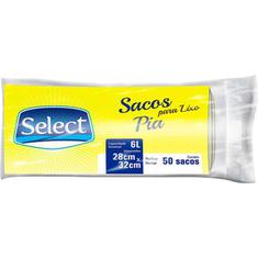 Saco para Lixo Select Branco Pia 50un