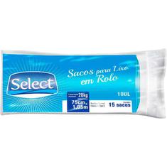 Saco para Lixo Select 15un 100L