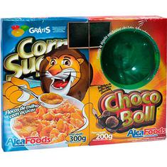 Kit Cereal Matinal Corn Sugar Alca Foods 300g + Choco Boll 200g
