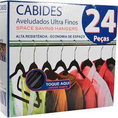 Cabide Plástico Aveludado Imp 24un