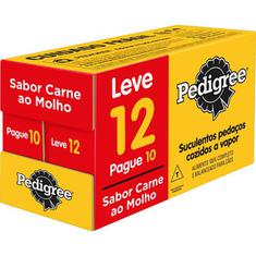 Alimento para Cães sabor Carne ao Molho Sachê Pedigree Leve 12 Pague 10