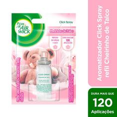 Purificador Bom Ar Click Spray Cheirinho de Talco Refil 12ml