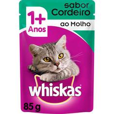 Alimento para Gatos sabor Cordeiro Sachê Whiskas 85g
