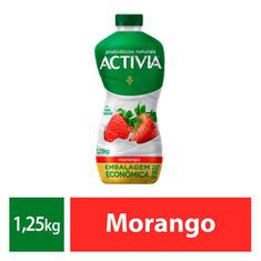 Leite Fermentado Activia Morango 1250g
