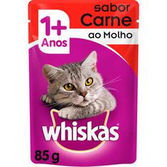 Alimento para Gatos sabor Carne Sachê Whiskas 85g
