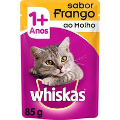 Alimento para Gatos sabor Frango ao Molho Sachê Whiskas 85g