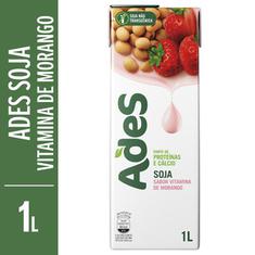 Bebida de Soja Ades de Vitamina de Morango 1L