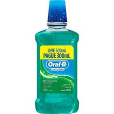 Solução Bucal Oral B Hortelã Leve 500ml e Pague 300ml