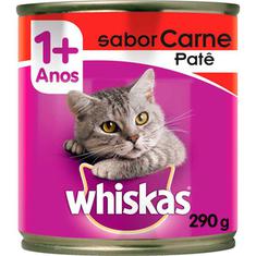 Alimento para Gatos sabor Carne Patê Whiskas Lata 290g