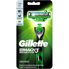 Aparelho Barbear Gillette Mach3 Sensitive 1 un.