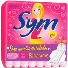 Absorvente Sym Girl Suave Com Abas 8 un.