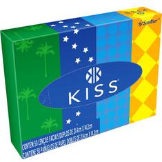 Lenço de Papel Kiss Folha Dupla 50 unidades