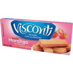 Biscoito Wafer Sabor Morango Visconti 120g